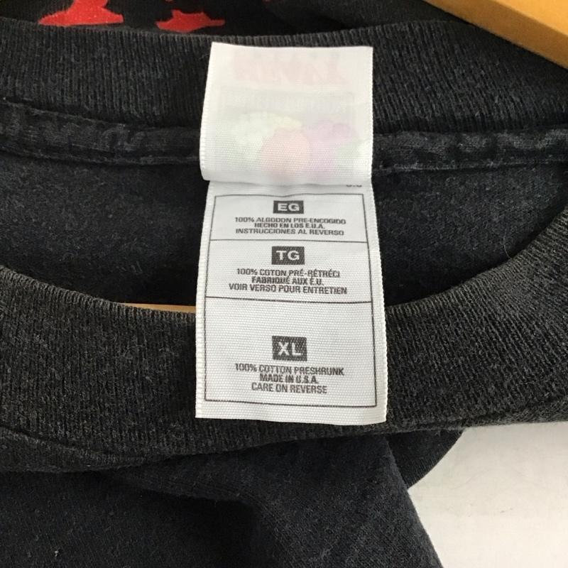 フルーツオブザルーム FRUIT OF THE LOOM Tシャツ 半袖 半袖カットソー プリントTシャツ クルーネックカットソー 古着 XL ロゴ、文字 黒 / ブラック /  メンズ USED 古着 中古 10140544