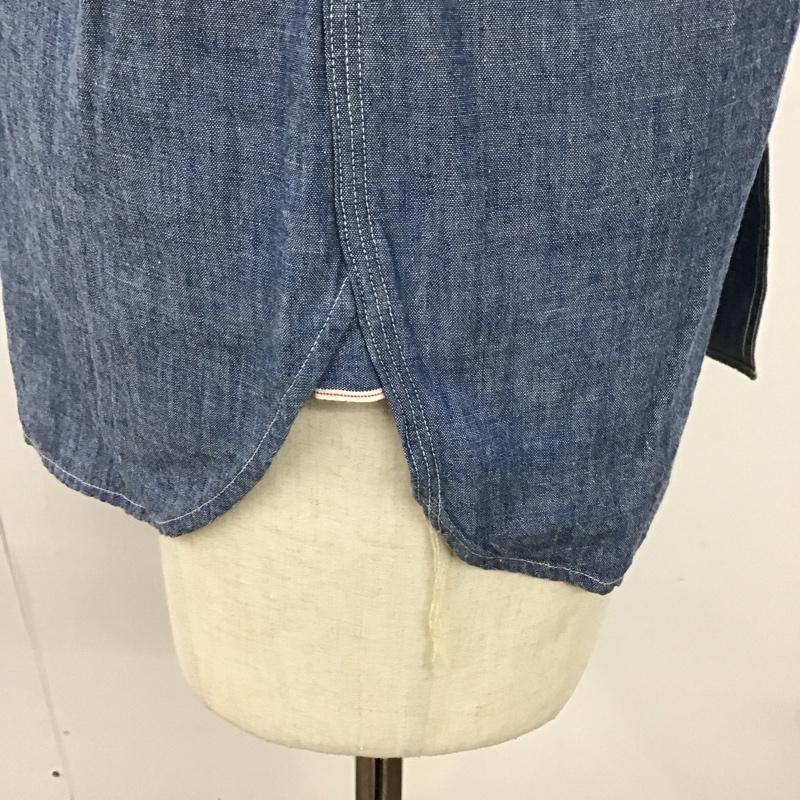エフオービーファクトリー FOB FACTORY シャツ、ブラウス 半袖 F3285 シャンブレー ワークシャツ M 無地 青 / ブルー /  メンズ USED 古着 中古 10123663