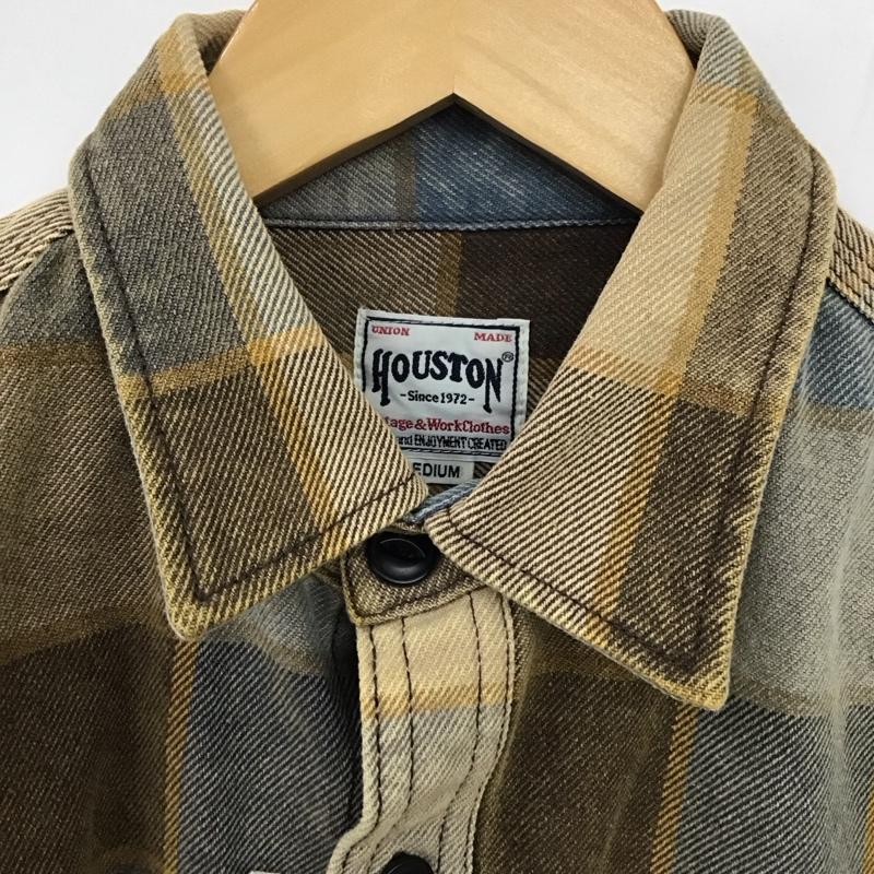 ヒューストン HOUSTON シャツ、ブラウス 長袖 M チェック マルチカラー / マルチカラー /  メンズ USED 古着 中古 10129997