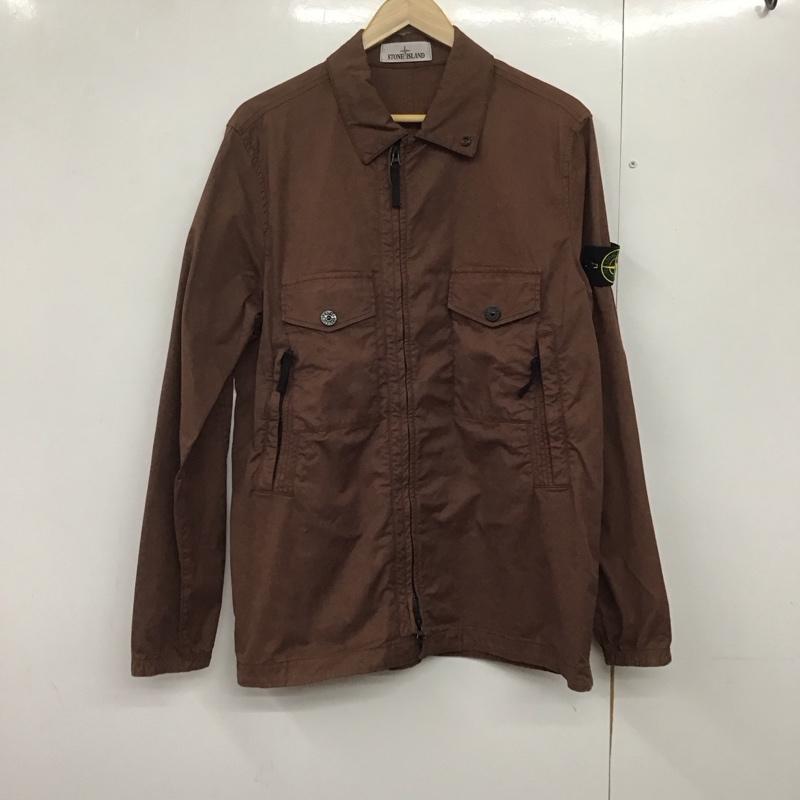 ストーンアイランド STONE ISLAND ジャケット、上着 ジャケット、ブレザー 751510610 ジップアップワークジャケット アウター M ロゴ、文字 茶 / ブラウン /  メンズ USED 古着 中古 10142092