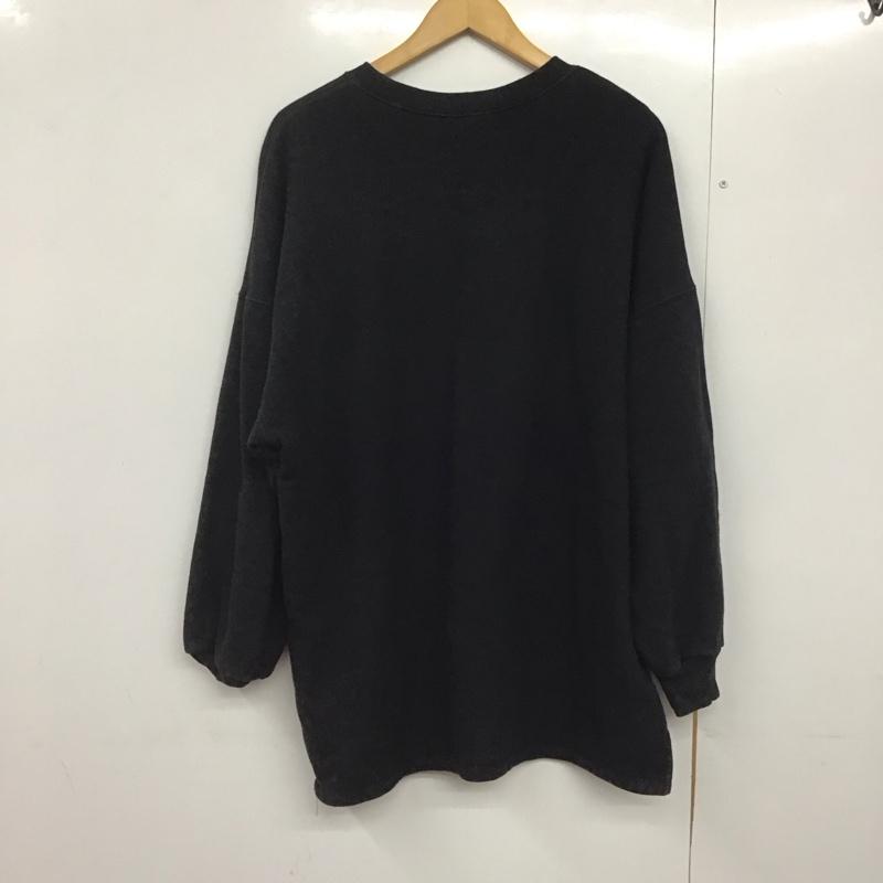 マウジー MOUSSY トレーナー 長袖 029eaa90-5000 長袖トレーナー クルーネックカットソー FREE ロゴ、文字 黒 / ブラック /  レディース USED 古着 中古 10142500