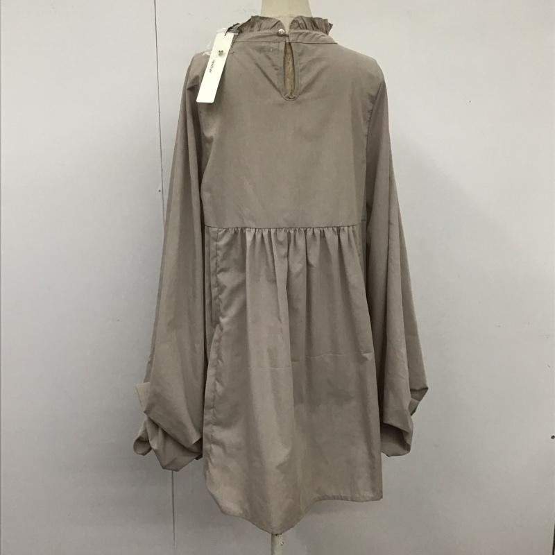 ヘザー Heather ワンピース ミニスカート HE070027EM あいねねコラボ 長袖 FREE 無地 グレージュ / グレージュ /  レディース USED 古着 中古 10109727