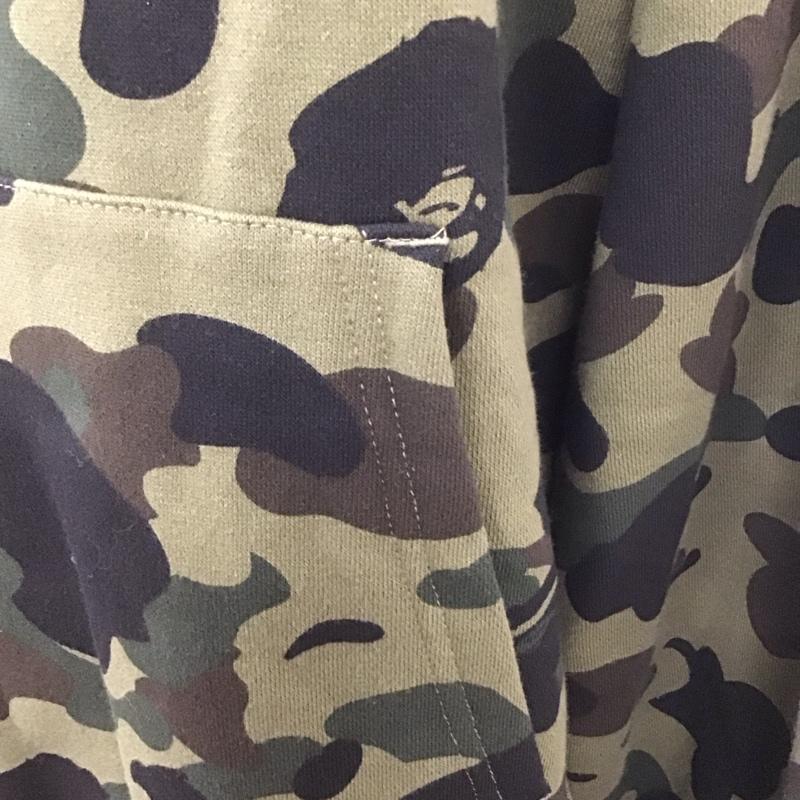 アベイシングエイプ A BATHING APE パーカー 長袖 001PPD801011X ハーフジップ カモ シャーク 3XL 裏起毛 総柄 カーキ / カーキ / X 黒 / ブラック / X ダークブラウン / ダークブラウン /  メンズ USED 古着 中古 10107419