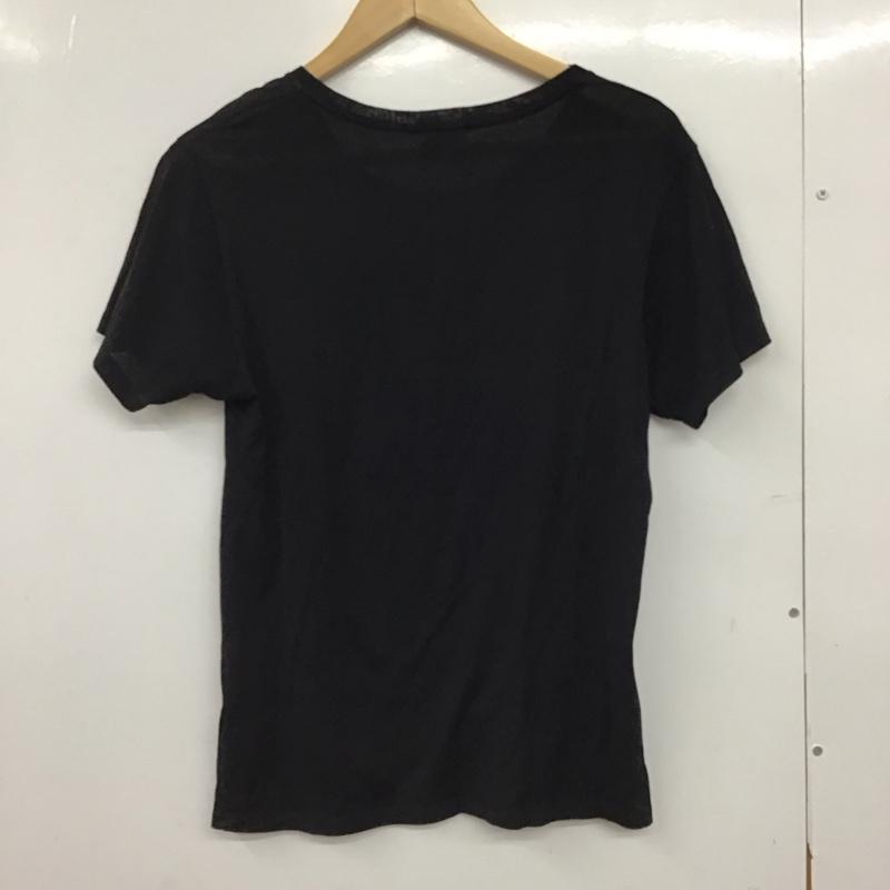 サンローラン SAINTLAURENT Tシャツ 半袖 半袖カットソー プリントTシャツ クルーネックカットソー XS プリント 黒 / ブラック /  メンズ USED 古着 中古 10150888