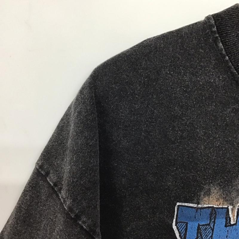 ザッツライフ That s life Tシャツ 半袖 半袖カットソー プリントTシャツ クルーネックカットソー L プリント 黒 / ブラック /  メンズ USED 古着 中古 10142437