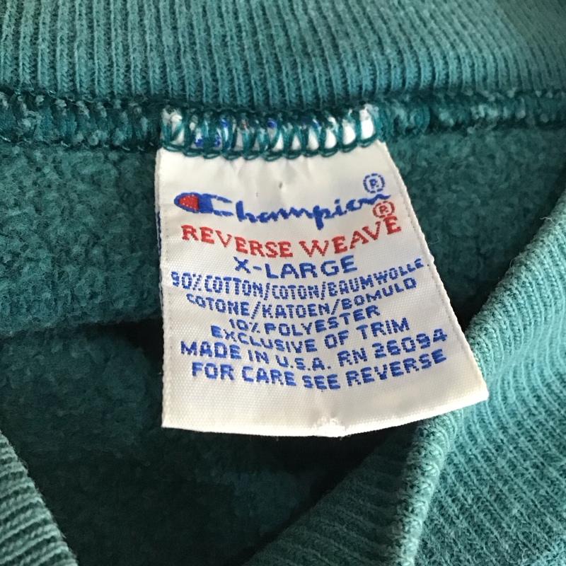 チャンピオン Champion トレーナー 長袖 長袖トレーナー スウェット モックネック プルオーバー 90s usa製 XL ロゴ、文字 マルチカラー / マルチカラー /  メンズ USED 古着 中古 10145310