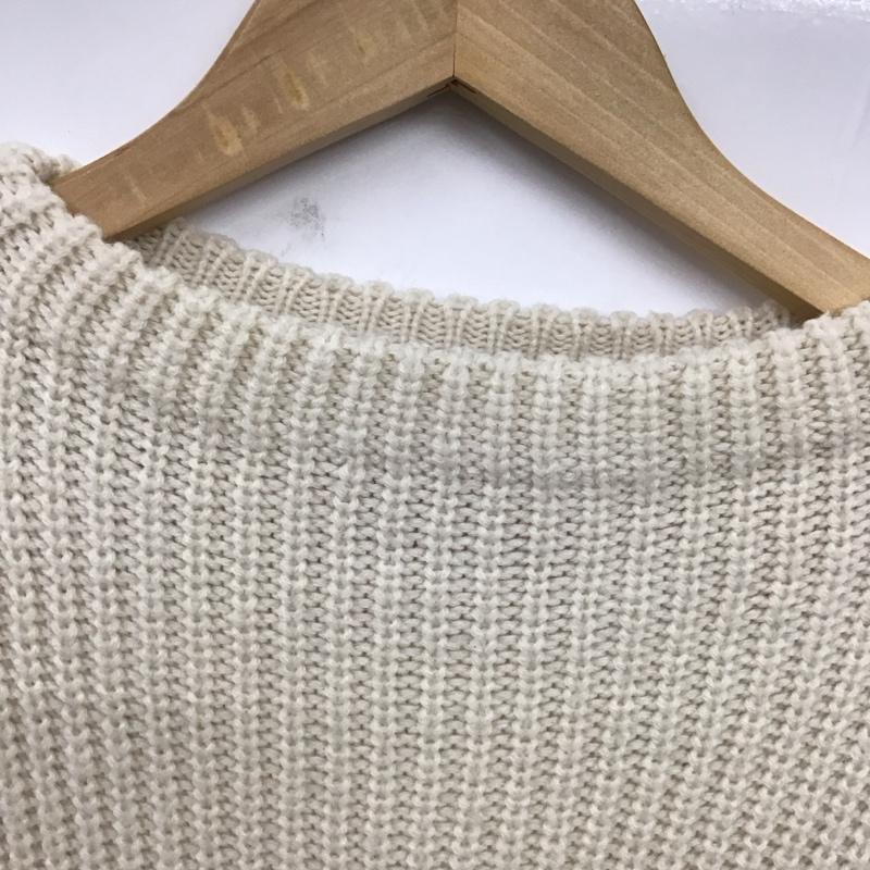 ダブルクローゼット w closet ニット、セーター 長袖 327430 ドッキング レイヤード風 FREE 無地 白 / ホワイト / X アイボリー / アイボリー /  レディース USED 古着 中古 10119581