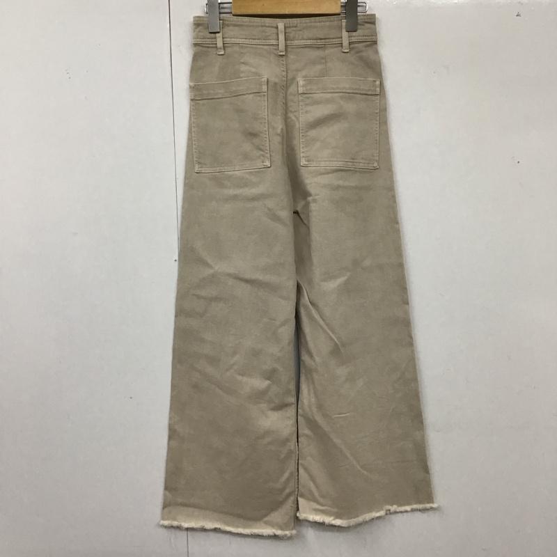 ザラ ZARA パンツ デニム、ジーンズ デニムパンツ ストレートパンツ ワイドパンツ カジュアルパンツ 36 無地 ベージュ / ベージュ /  レディース USED 古着 中古 10117864