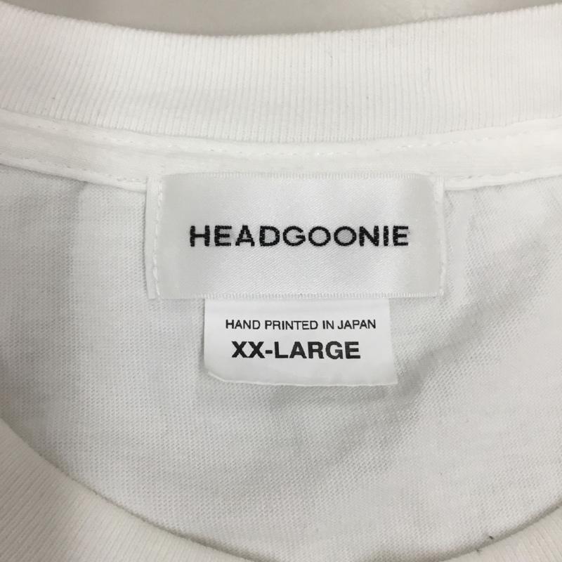 ヘッドグーニー HEADGOONIE Tシャツ 半袖 半袖カットソー プリントTシャツ クルーネックカットソー XXL プリント 白 / ホワイト /  メンズ USED 古着 中古 10117533