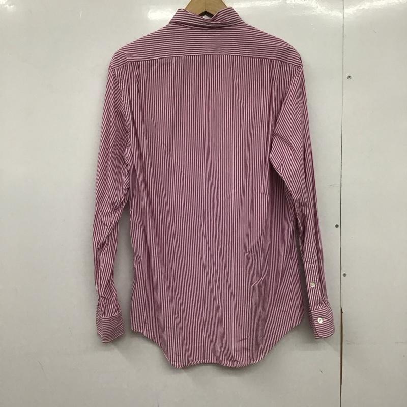 ポロラルフローレン POLO RALPH LAUREN シャツ、ブラウス 長袖 長袖シャツ ストライプシャツ カラーシャツ M ストライプ 白 / ホワイト / X マゼンタ / マゼンタ /  メンズ USED 古着 中古 10148224