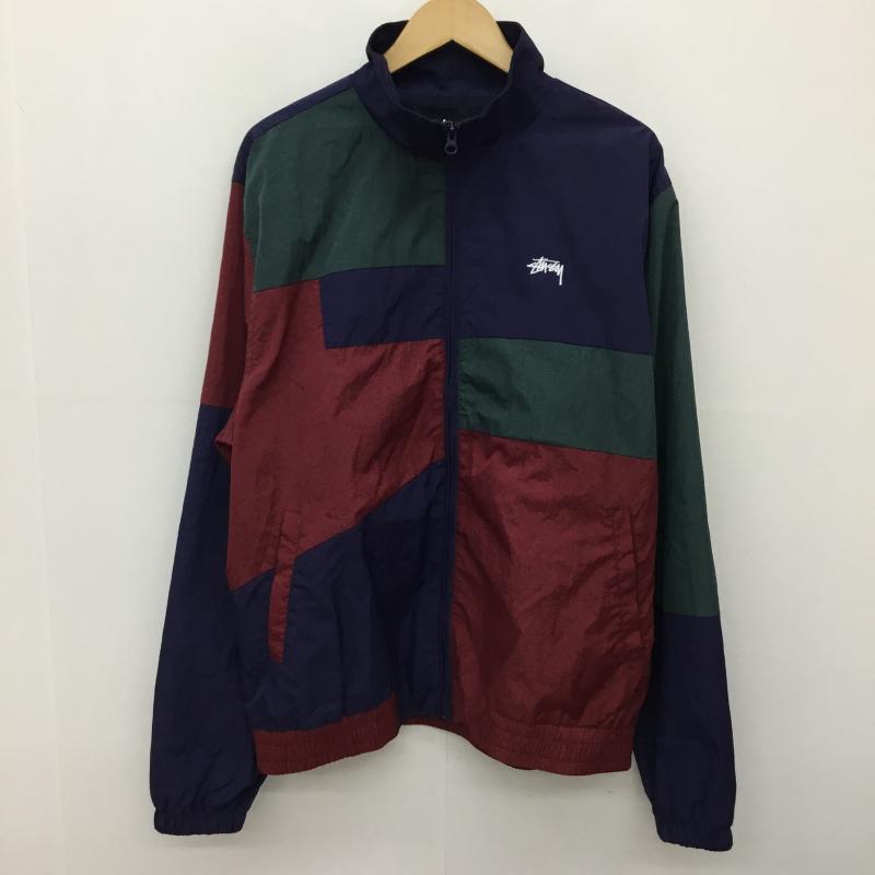 ステューシー STUSSY ジャケット、上着 ジャケット、ブレザー Panel Track Jacket L ロゴ、文字 赤 / レッド / X 青 / ブルー / X 緑 / グリーン /  メンズ USED 古着 中古 10139061