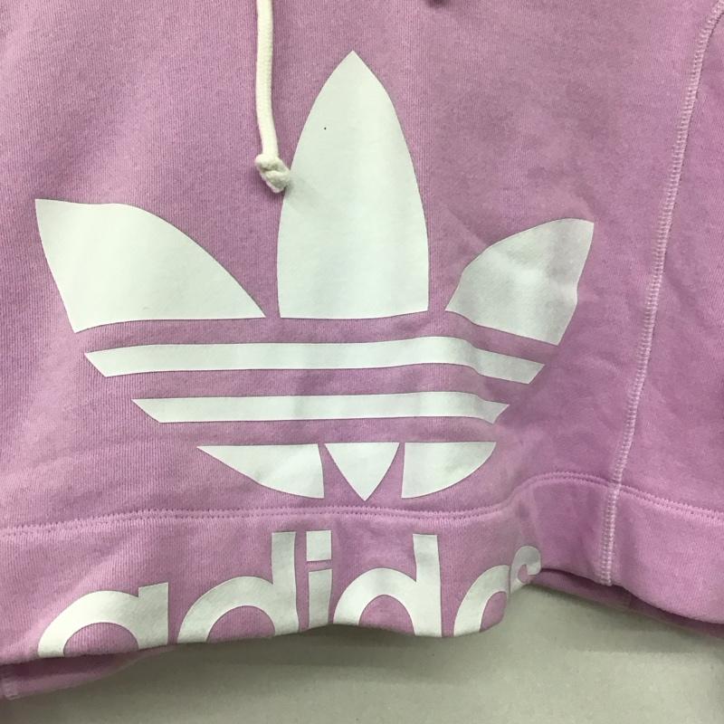 アディダス adidas パーカー 長袖 FM1745 クロップド パーカー M プリント 紫 / パープル /  レディース USED 古着 中古 10146791