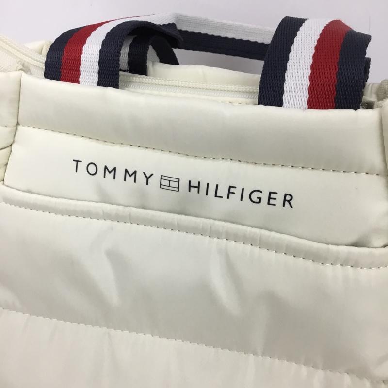 トミーヒルフィガー TOMMY HILFIGER ハンドバッグ ハンドバッグ ラウンドバッグ キルティング ゴルフ ロゴ、文字 アイボリー / アイボリー /  レディース USED 古着 中古 10149244
