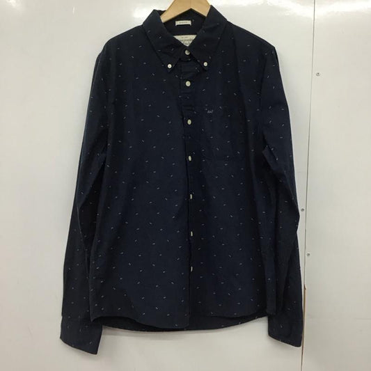アバクロンビーアンドフィッチ ABERCROMBIE&FITCH シャツ、ブラウス 長袖 長袖シャツ ボタンダウンシャツ カラーシャツ XXL 総柄 紺 / ネイビー /  メンズ USED 古着 中古 10146654