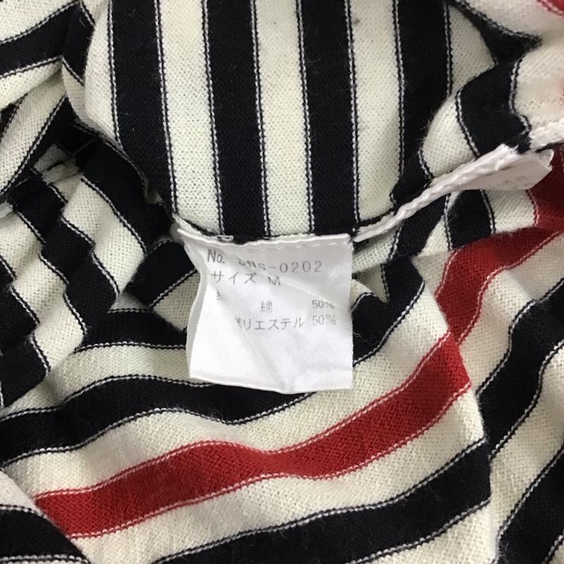 ジィ ヒステリック トリプルエックス Thee Hysteric XXX ニット、セーター 半袖 半袖ニットカットソー クルーネックカットソー 半袖セーター M ボーダー柄 白 / ホワイト / X 黒 / ブラック /  メンズ USED 古着 中古 10113136