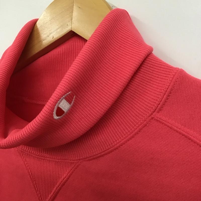 チャンピオン Champion トレーナー 長袖 CW-YG003 テックウィーブ テリー タートルネックスウェットシャツ 23FW GOLF L ワンポイント 桃 / ピンク /  レディース USED 古着 中古 10146399