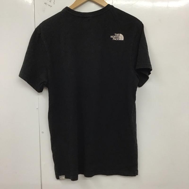 ザノースフェイス THE NORTH FACE Tシャツ 半袖 半袖カットソー プリントTシャツ クルーネックカットソー M ロゴ、文字 黒 / ブラック /  メンズ USED 古着 中古 10128763