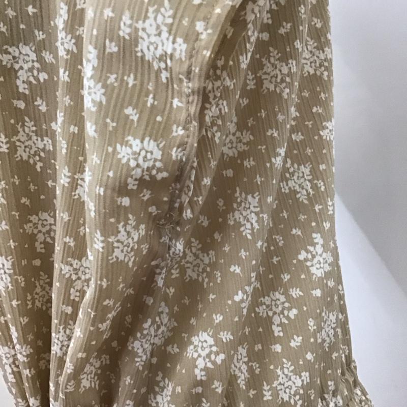 アーバンリサーチ URBAN RESEARCH ワンピース ロングスカート UR95-26C017 フラワープリントドロストワンピース フレンチスリーブ FREE 花柄 ベージュ / ベージュ /  レディース USED 古着 中古 10112966