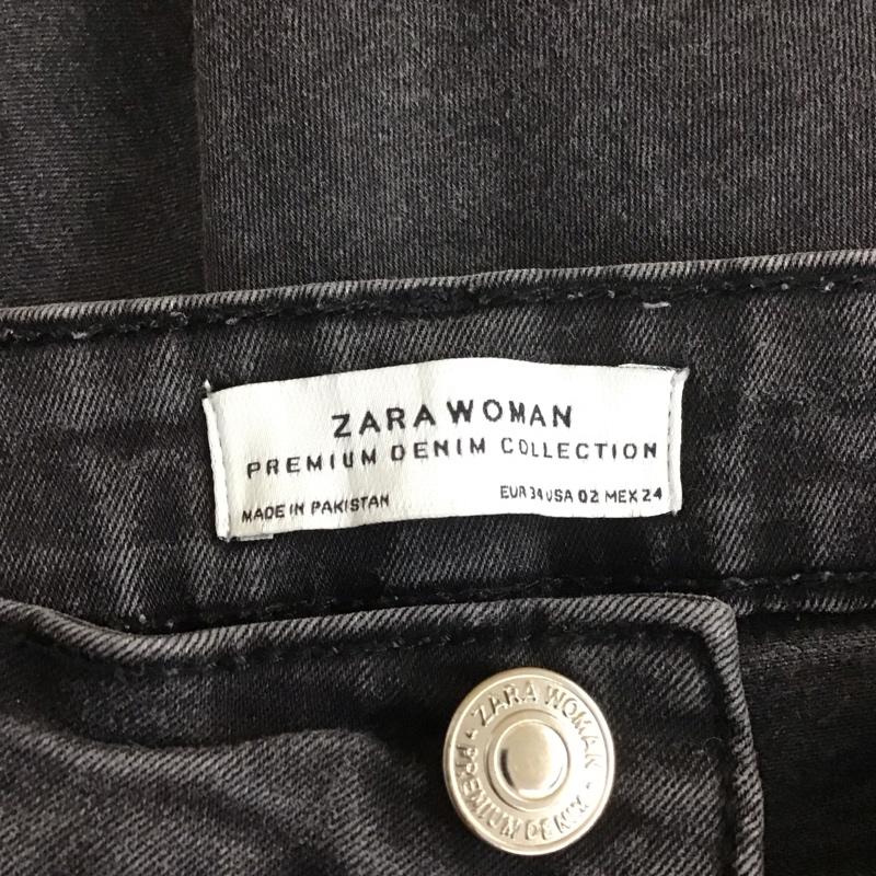 ザラウーマン ZARA WOMAN パンツ デニム、ジーンズ 3432 240 800 スキニー スリム ストレッチ 無地 黒 / ブラック /  レディース USED 古着 中古 10113492