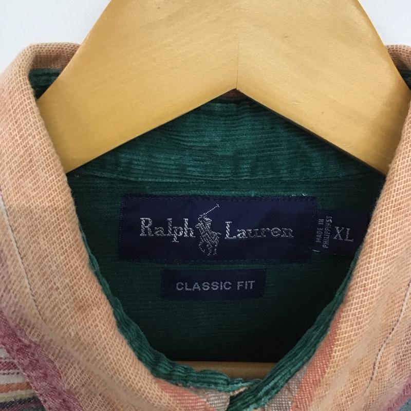 ラルフローレン RALPHLAUREN シャツ、ブラウス 長袖 長袖シャツ ボタンダウンシャツ カラーシャツ XL ボーダー柄 マルチカラー / マルチカラー /  メンズ USED 古着 中古 10147819