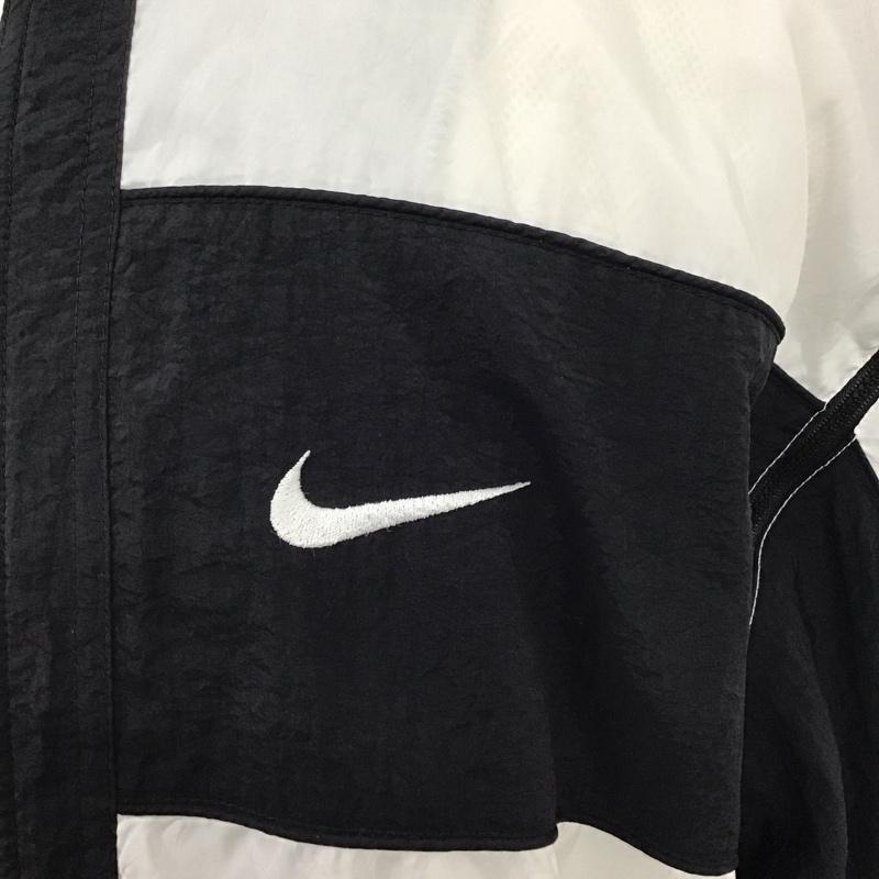 ナイキ NIKE ジャケット、上着 ジャンパー、ブルゾン ジップアップジャケット ジャンパー ジャケット カジュアルジャケット アウター L ロゴ、文字 白 / ホワイト / X 黒 / ブラック /  メンズ USED 古着 中古 10121033