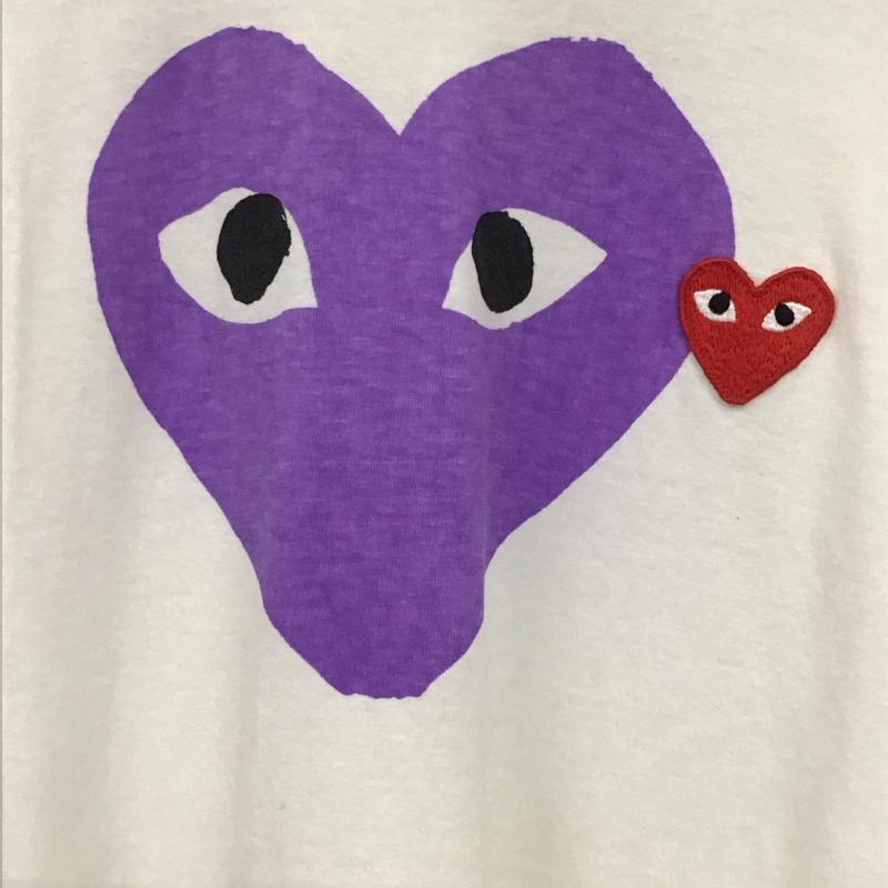 プレイコムデギャルソン PLAY COMME des GARCONS Tシャツ 半袖 L プリント 白 / ホワイト /  メンズ USED 古着 中古 10134525