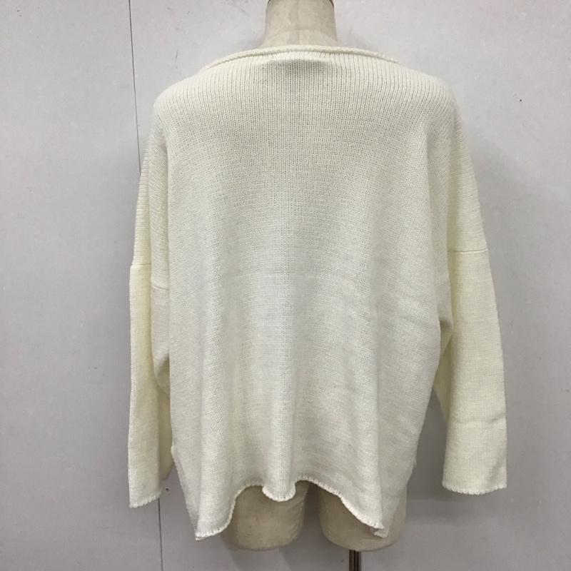 サルバム sulvam ニット、セーター 長袖 SH-K05-830 サイドスリット M 無地 白 / ホワイト /  メンズ USED 古着 中古 10120755