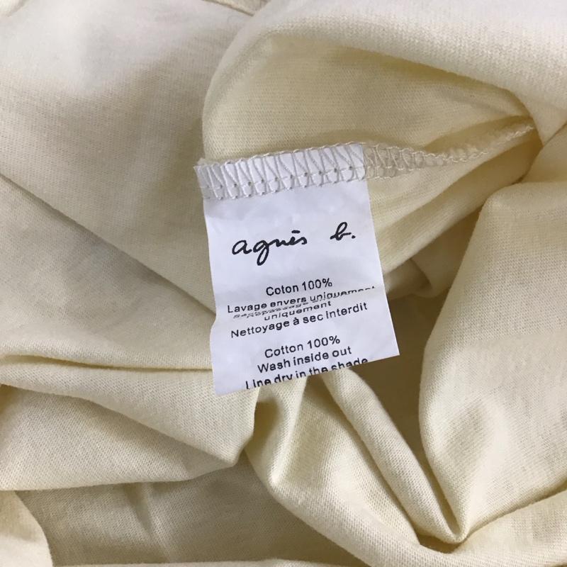 アニエス・ベー agnes b. Tシャツ 半袖 OF320051 クルーネック 4 ロゴ、文字 黄 / イエロー /  レディース USED 古着 中古 10138969