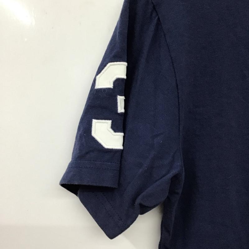 ポロラルフローレン POLO RALPH LAUREN Tシャツ 半袖 半袖カットソー 刺繍Tシャツ クルーネックカットソー M ロゴ、文字 紺 / ネイビー /  レディース USED 古着 中古 10149387