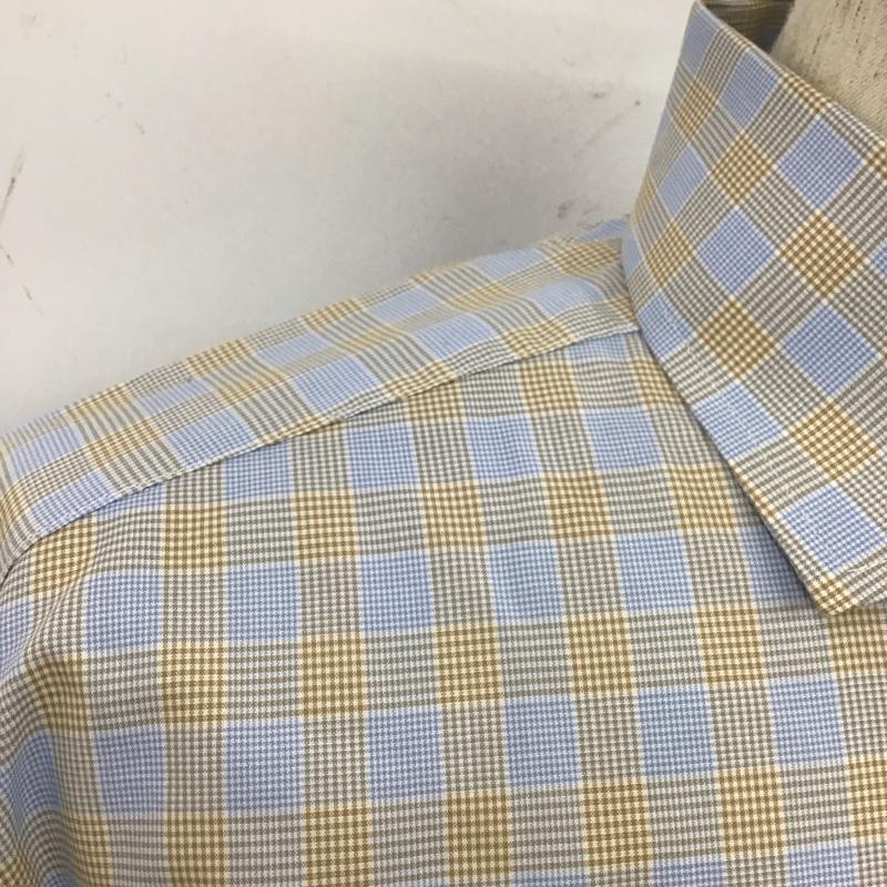 ブルックスブラザーズ BROOKS BROTHERS シャツ、ブラウス 長袖 チェック 水色 / ライトブルー / X ベージュ / ベージュ /  メンズ USED 古着 中古 10111182
