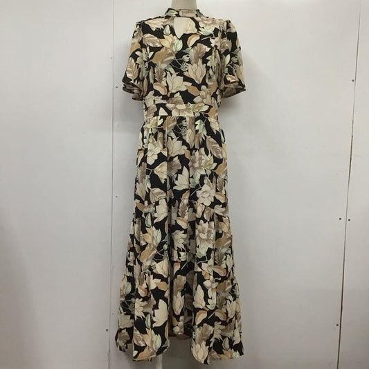 エミリアウィズ Emiria wiz ワンピース ロングスカート MA0024 半袖 M 花柄 黒 / ブラック /  レディース USED 古着 中古 10106741