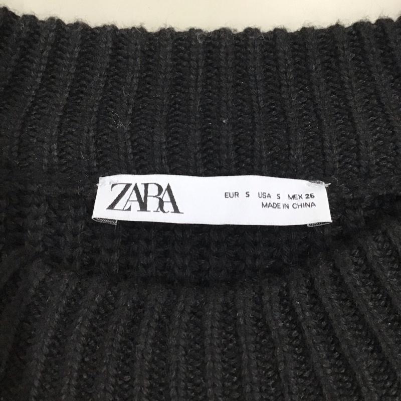 ザラ ZARA ニット、セーター 長袖 6873 105 104 オーバーサイズ S ボーダー柄 黒 / ブラック / X アイボリー / アイボリー /  レディース USED 古着 中古 10118408