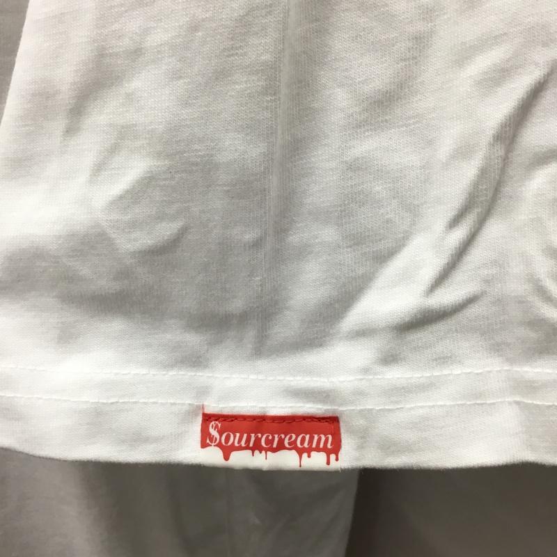 古着 USED Tシャツ 半袖 Sourcream BELTON バックプリント CORDURA DROP EMBROIDERY TEE FREE ロゴ、文字 白 / ホワイト /  メンズ USED 古着 中古 10119168
