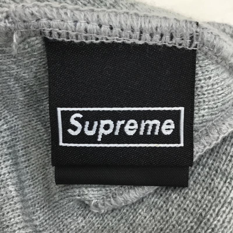 ニューエラ NEW ERA 帽子 ニット帽 supreme box logo beanie カモ ロゴ、文字 灰 / グレー /  メンズ USED 古着 中古 10138068
