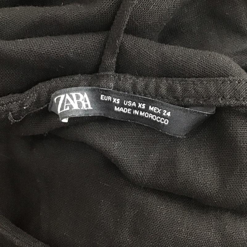 ザラ ZARA ワンピース ロングスカート 2741 041 800 キャミワンピース リネン混 XS 無地 黒 / ブラック /  レディース USED 古着 中古 10109496
