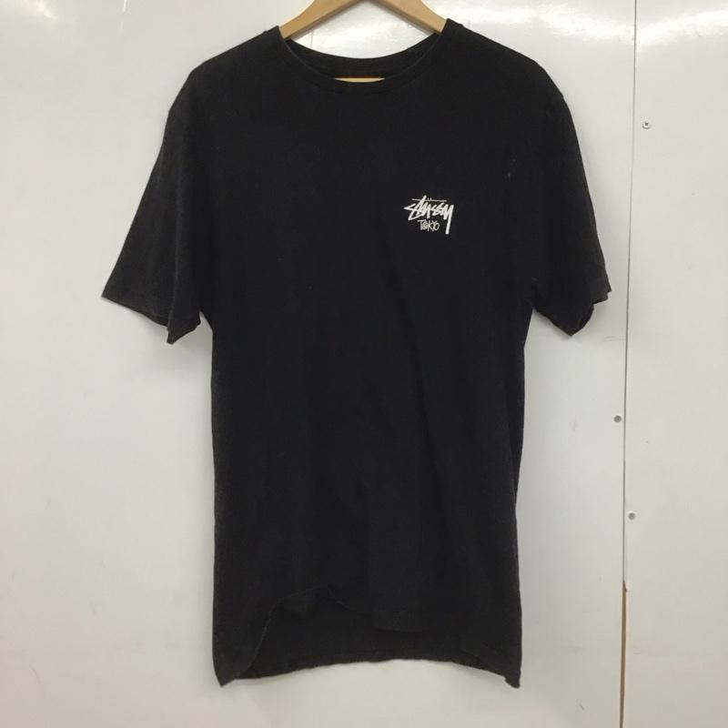ステューシー STUSSY Tシャツ 半袖 半袖カットソー プリントTシャツ クルーネックカットソー M ロゴ、文字 黒 / ブラック /  メンズ USED 古着 中古 10148262