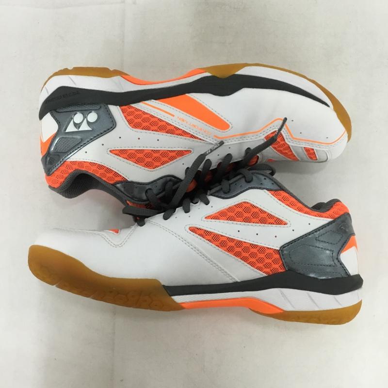 ヨネックス YONEX スニーカー スニーカー SHBCFM バドミントンシューズ パワークッション コンフォート 25.5cm 箱有 25.5cm ロゴ、文字 白 / ホワイト / X 灰 / グレー / X 橙 / オレンジ /  メンズ USED 古着 中古 10150023