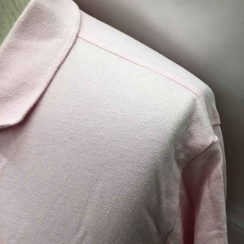 チャンピオン Champion ポロシャツ 半袖 半袖ポロシャツ カラーシャツ 半袖カットソー M ロゴ、文字 桃 / ピンク /  メンズ USED 古着 中古 10115033