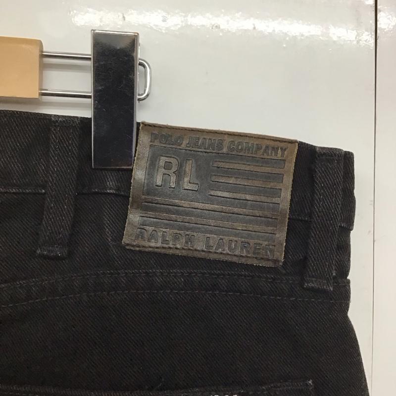 ポロジーンズカンパニー POLO JEANS COMPANY パンツ デニム、ジーンズ デニムパンツ ワイドパンツ カジュアルパンツ ストレッチパンツ 40 無地 黒 / ブラック /  メンズ USED 古着 中古 10145370