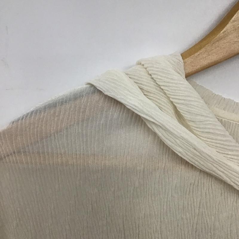 ナイスクラップ NICE CLAUP パーカー 長袖 300050 プリーツ シアー FREE 無地 オフホワイト / オフホワイト /  レディース USED 古着 中古 10146928