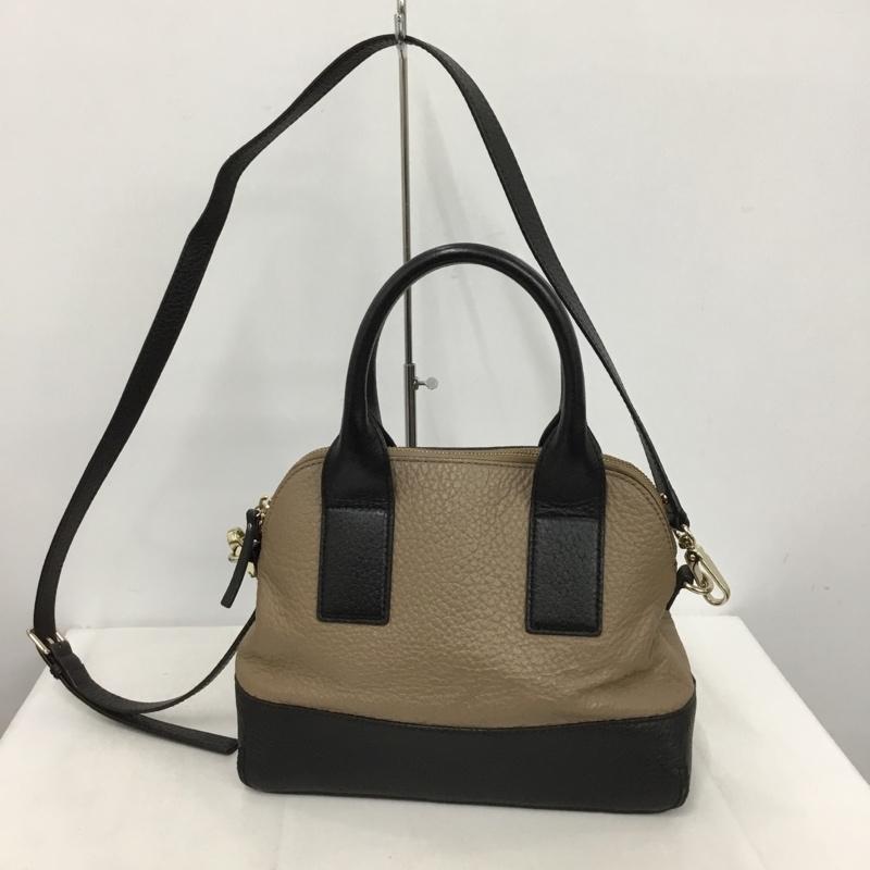 ケイトスペード Kate Spade ハンドバッグ ハンドバッグ バイカラー ショルダー 2WAY ロゴ、文字 黒 / ブラック / X ベージュ / ベージュ /  レディース USED 古着 中古 10148462