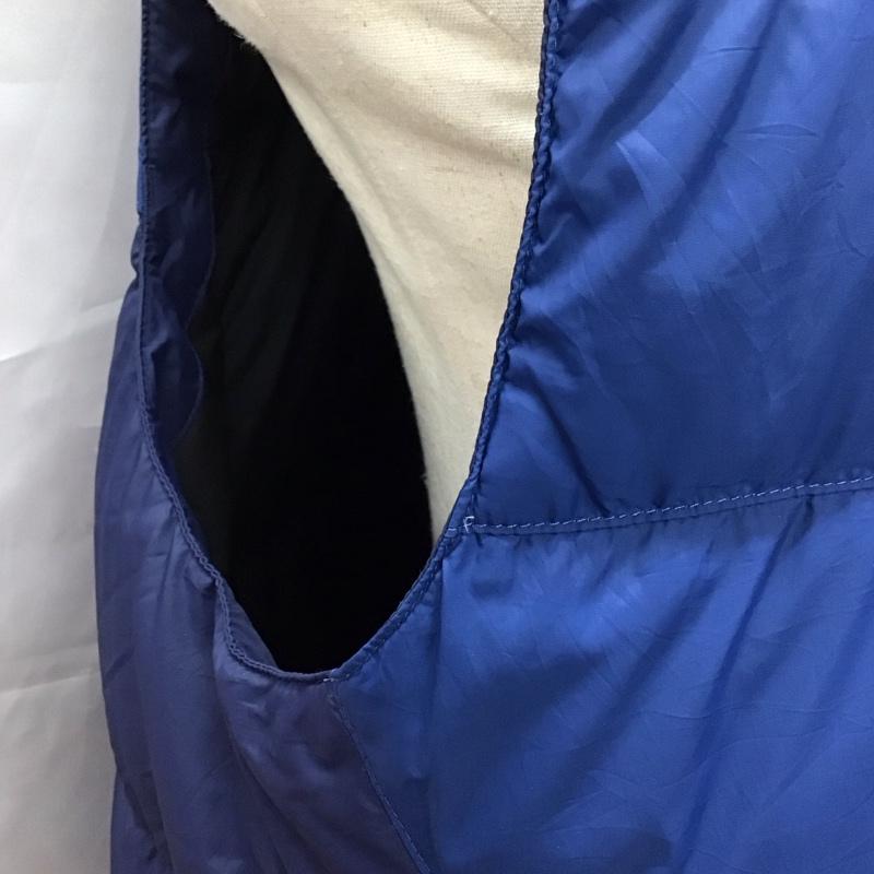 ザノースフェイス THE NORTH FACE ベスト ベスト ジップアップベスト ダウンベスト ノースリーブカットソー L ロゴ、文字 青 / ブルー / X 紺 / ネイビー /  メンズ USED 古着 中古 10114388