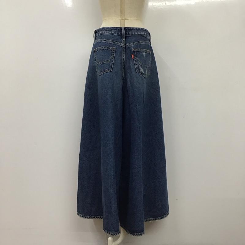 ロデオクラウンズ Rodeo Crowns パンツ デニム、ジーンズ 420BAP11-0330 ガチョウデニムパンツ ワイドパンツ M ダメージ加工 インディゴ / インディゴ /  レディース USED 古着 中古 10117334