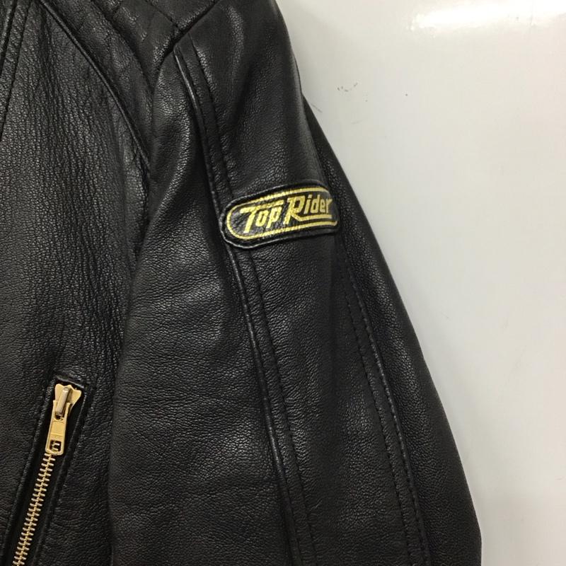 古着 USED ジャケット、上着 ライダース TOP RIDEY L 無地 黒 / ブラック /  メンズ USED 古着 中古 10140330