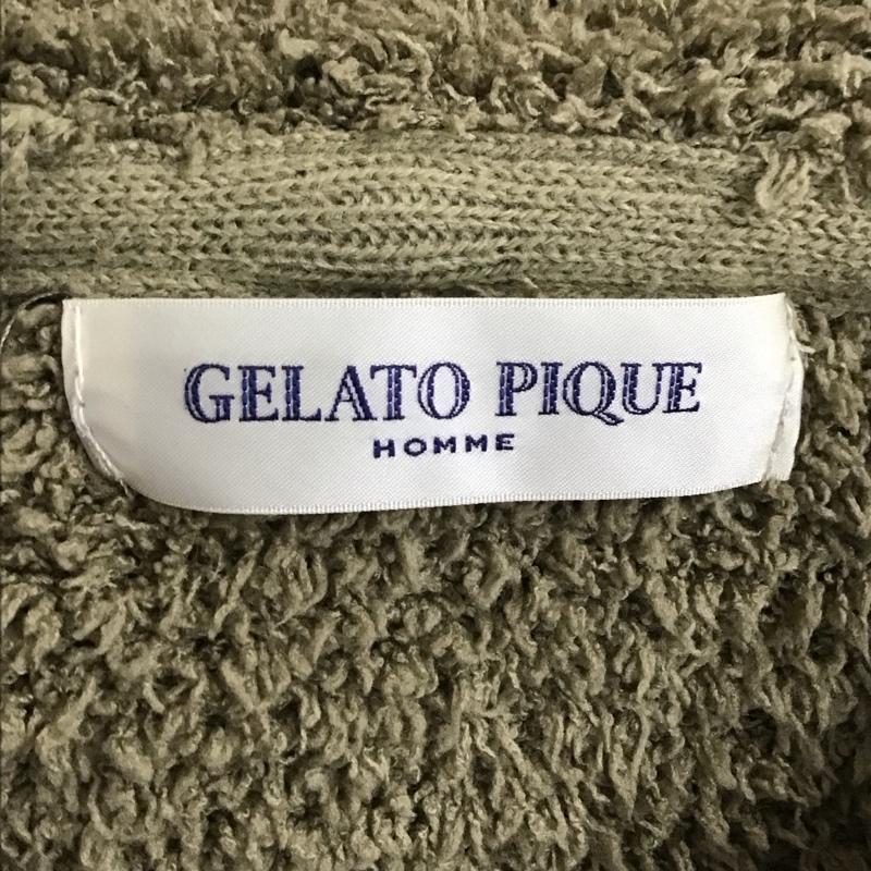ジェラートピケ gelato pique パーカー 長袖 長袖パーカー フード付きパーカー ルームウェア M 無地 カーキ / カーキ /  メンズ USED 古着 中古 10118307