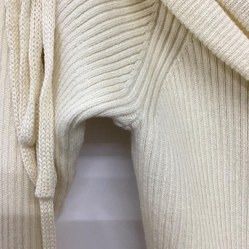 アズールバイマウジー AZUL BY MOUSSY カットソー 長袖 長袖ニット フロントボタン リブ FREE 無地 白 / ホワイト /  レディース USED 古着 中古 10142476