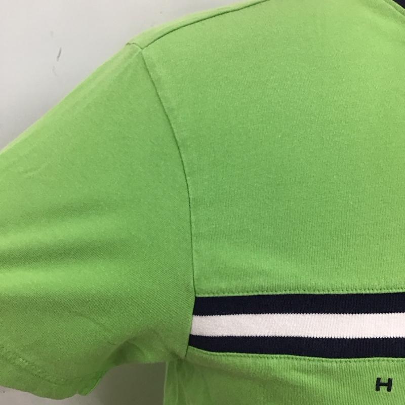 トミーヒルフィガー TOMMY HILFIGER Tシャツ 半袖 クルーネック XS ロゴ、文字 緑 / グリーン /  メンズ USED 古着 中古 10116809
