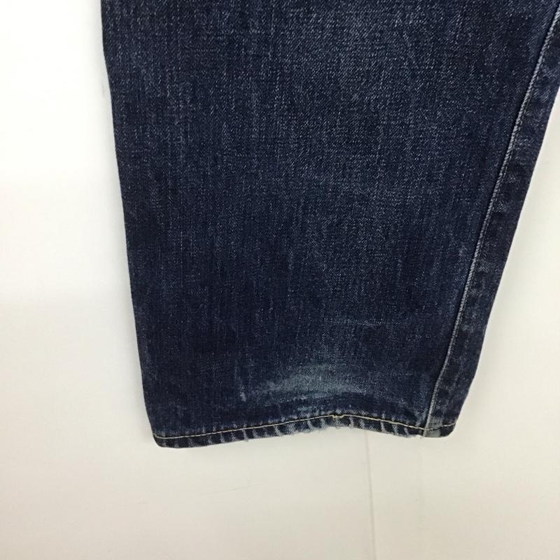 ダブルアールエル RRL パンツ デニム、ジーンズ デニムパンツ ストレートパンツ ワイドパンツ カジュアルパンツ ダメージ加工 32インチ 無地 インディゴ / インディゴ /  メンズ USED 古着 中古 10109310