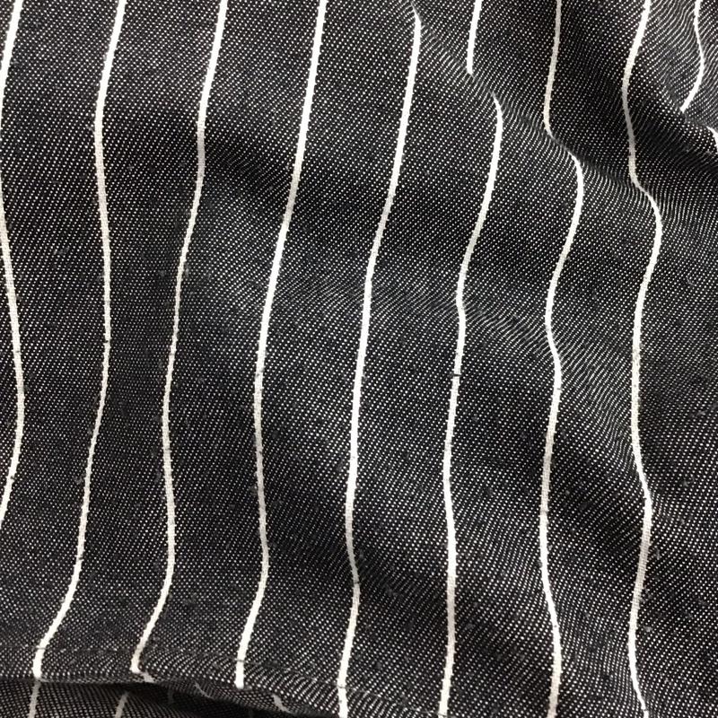 ベンデイビス BEN DAVIS シャツ、ブラウス 半袖 ハーフジップ ストライプ ワンポイント 黒 / ブラック / X 白 / ホワイト /  メンズ USED 古着 中古 10123510