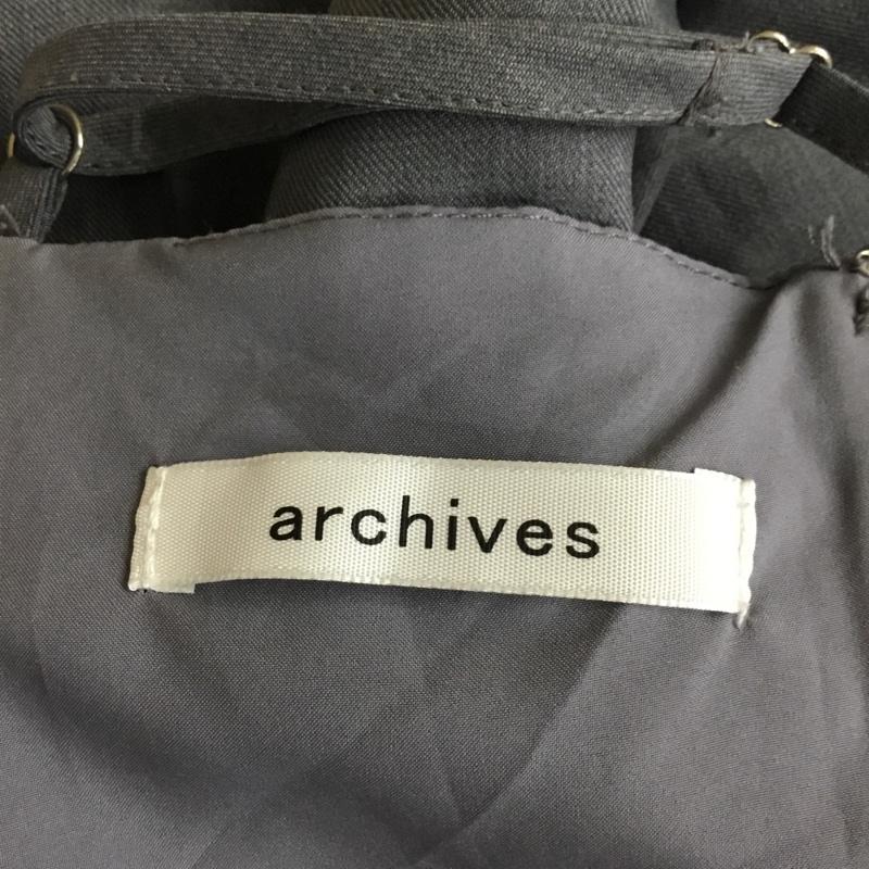 アルシーヴ archives ワンピース ロングスカート ノースリーブワンピース ロングワンピース フレアワンピース キャミワンピース 無地 灰 / グレー /  レディース USED 古着 中古 10118575